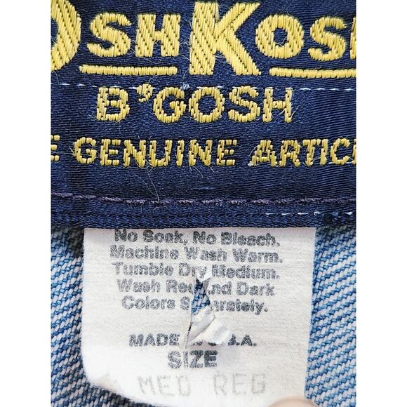 OshKosh B'Gosh Chore Jacket Jrs Sz M Womens Sz S Faded Denim Full-Zip  VTG - Picture 9 of 9